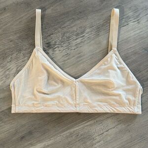Smoother By Aerie Cream Sheer Bralette Size Small
